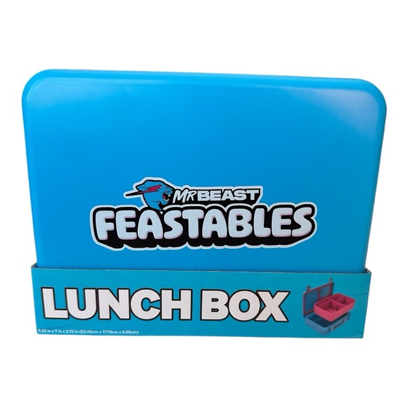 NWT Mr. Beast Feastables Worlds Coolest Lunch Box Blue/Pink - Picture 1 of 6